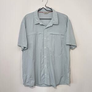 Simms Shirt Mens XL Button Up Short Sleeve Fishing Performance Outdoor Quick Dry